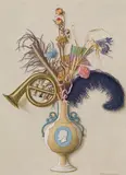 Ludwig Schwarzer, Strauß der Vergänglichkeit, 1974, oil on canvas; framed