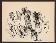 Alfred Hrdlicka, Untitled, 1970, India ink on paper; framed