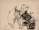 Alfred Hrdlicka, Untitled, 1970, India ink on paper; unframed