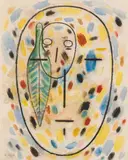 Reimo Wukounig, Silentio - Toskanische Stille, 1987, mixed media on paper; framed