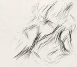Wolfgang Hollegha, Untitled, charcoal on paper; framed