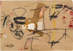 Untitled by Jürgen Messensee, 1996, mixed media on paper; framed, sold Dec 2024