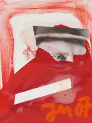 Jonathan Meese, Untitled, 2007, mixed media, collage on canvas; framed