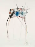 Hans Staudacher, Untitled, 1964, mixed media on paper; framed