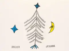 Johann Hauser, Untitled, mixed media on paper; unframed