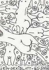 Johann Garber, Ein Sexiblatt, 2003, India ink on paper; unframed