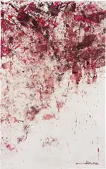 Untitled by Hermann Nitsch, 2015, acrylic on paper; framed (without glass), sold Dec 2024