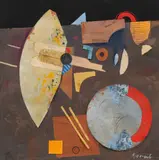 Karl Korab, Untitled, mixed media, collage on paper; framed