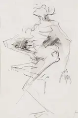 Herwig Zens, Untitled, mixed media on paper; unframed