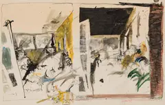 Herwig Zens, Untitled, 1976, mixed media on paper; unframed