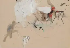 Herwig Zens, Untitled, 1975, mixed media on paper; unframed