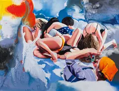 Franziska Maderthaner, Transgression 1 (Faces and Names), 2010, oil and varnish on canvas; unframed