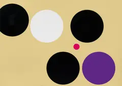 Gerwald Rockenschaub, Untitled, colour foil on alucore; framed