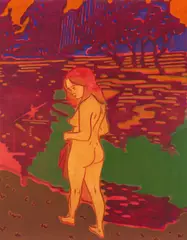 Hubert Schmalix, Belvedere #02016, 2002, oil on canvas; unframed