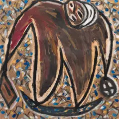 Erwin Bohatsch, Untitled, 1988, mixed media on paper; framed