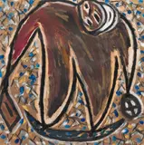 Erwin Bohatsch, Untitled, 1988, mixed media on paper; framed