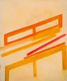 Suse Krawagna, Untitled, 2002, acrylic on canvas; framed