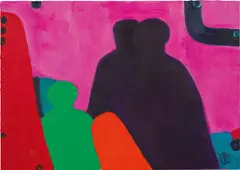 Robert F. Hammerstiel, Der punktierte Raum, 2002, oil on panel; framed