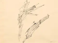 Josef Mikl, Untitled, 1962, India ink on paper; framed