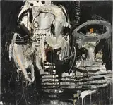 Franco Kappl, Cosmic Slop, 1991, mixed media, oil, collage on canvas; unframed