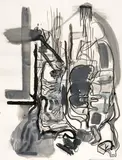 Tobias Pils, Untitled, 2014, mixed media on paper; framed