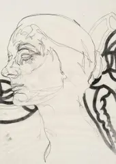 Franz Graf, Untitled, 2010, pencil, India ink on paper; framed