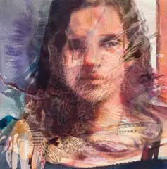 Lucia Riccelli, for ever me #1, 2023, oil on print on aluminium dibond; framed