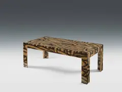 Peter Kogler, Untitled (table), 2005, screen printed birch plywood