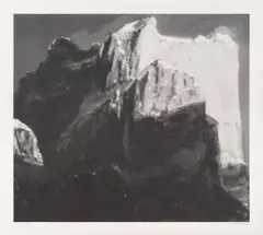 Herbert Brandl, Untitled (Motif 3) (Trango Towers), 2002, serigraphy on primed canvas; unframed