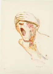 Maria Lassnig, Untitled, 1981, colour lithography; unframed