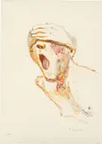 Maria Lassnig, Untitled, 1981, colour lithography; unframed