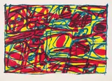 Jean Dubuffet, Sténogramme, 1984, lithograph; framed