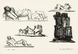 Fritz Wotruba, Studies, 1973, lithograph; framed