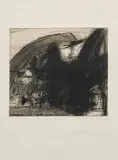 Martha Jungwirth, Untitled, etching; framed