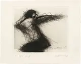 Arnulf Rainer, Untitled, drypoint etching over heliogravure on laid paper; framed