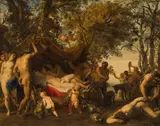 Johann Liss, The wedding of Bacchus and Ariadne, c. 1625, oil on canvas; framed