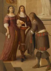 Members of the family of Ludwig Heinrich von Nassau-Dillenburg (1594-1662) in a palace interior by Guilleam de Fal, c. 1665, oil on canvas; framed, sold Jun 2024