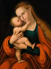 Lucas Cranach the Elder, Votive Painting of Our Lady, 1853, oil on canvas; framed