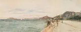 Rudolf von Alt, Palermo, 1867, watercolour on paper; framed