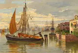 Antonietta Brandeis, Fishing boats in front of Venice