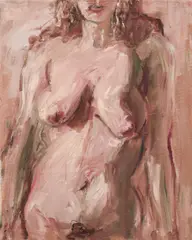 Nude by Georg Eisler, 1993, oil on canvas; framed, sold Jun 2024