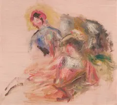 Pierre-Auguste Renoir, La conversation (study), c. 1890, oil on canvas; framed