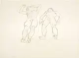 Anton Kolig, Two lying male nudes
