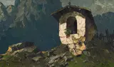 Oskar Mulley, Bildstock im Gebirge, oil on canvas; framed