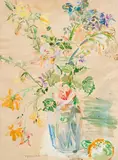 Oskar Kokoschka, Still life with flower vase