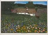 Carl Krenek, Bauernhof im Waldviertel, colour lithography on paper; unframed
