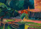 Carl Unger, Gärtnerei im Clam-Gallasgarten I, 1942, oil on canvas; framed
