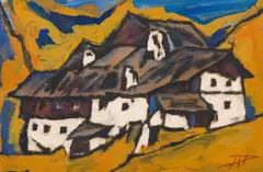 Herbert Danler, Wackernellhof, Pfunds im Oberinntal, 2010, oil on pressboard; framed
