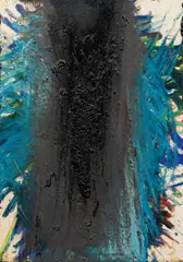 Arnulf Rainer, Untitled, mixed media on Schoellershammer drawing board, mounted on panel; framed