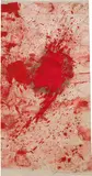 Hermann Nitsch, Aktionsrelikt" (Vienna Secession, 1987), 1987, oil and blood on cardboard; framed